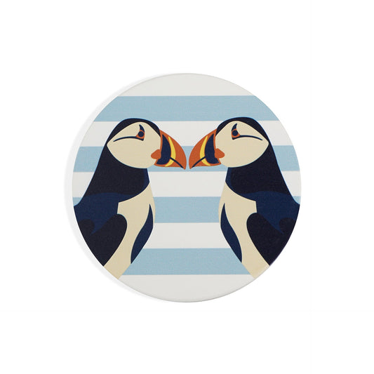 RSPB Coaster - Puffin Kiss
