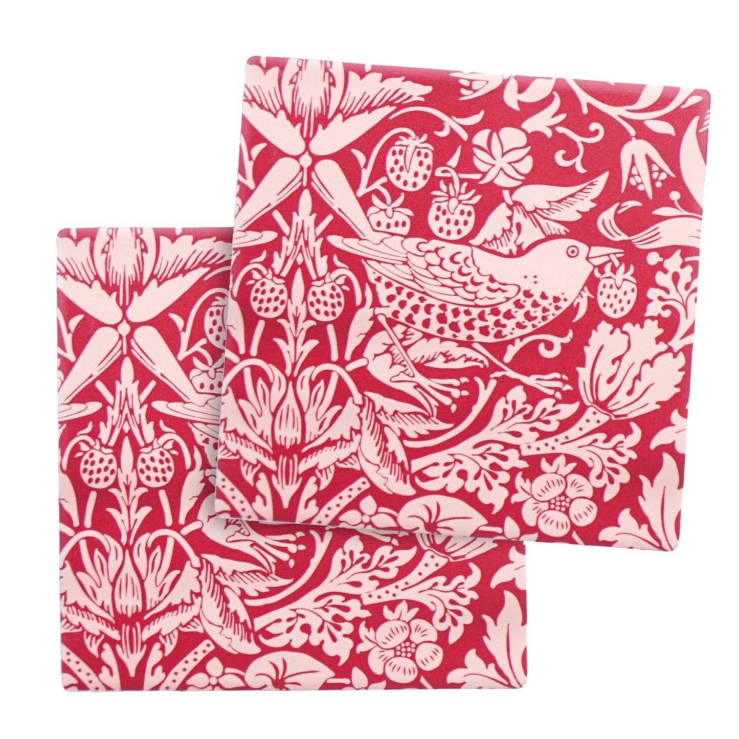 Lot de 2 sous-verres en céramique William Morris - ACS Raspb
