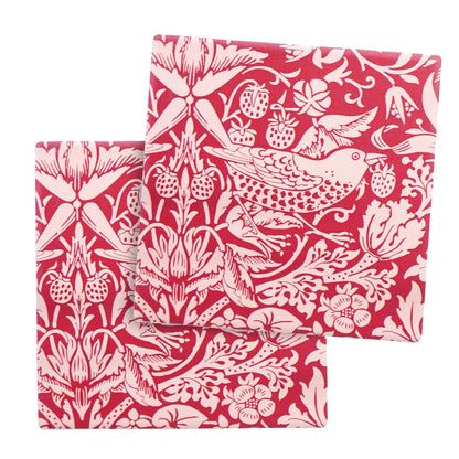 Lot de 2 sous-verres en céramique William Morris - ACS Raspb