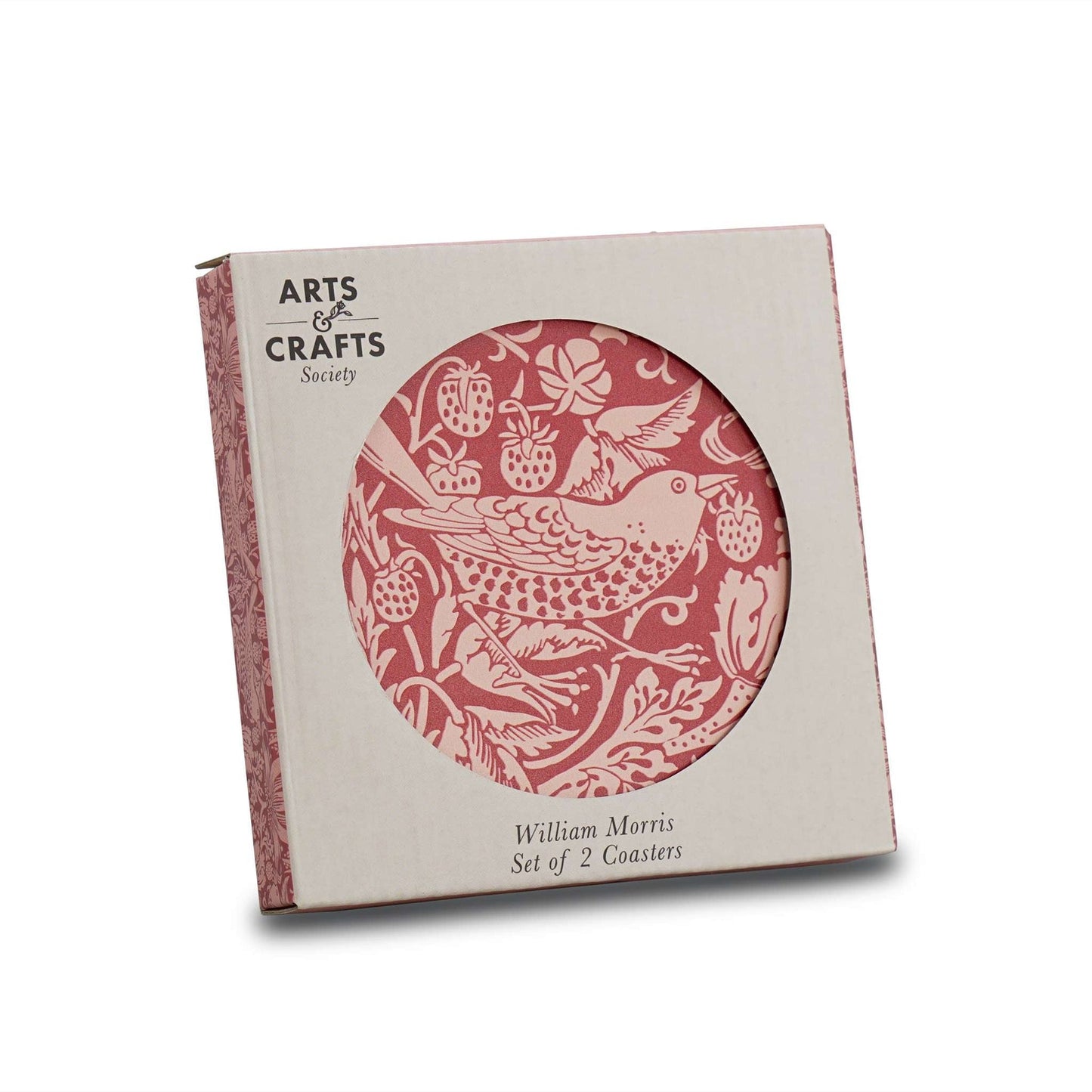 Lot de 2 sous-verres en céramique William Morris - ACS Raspb