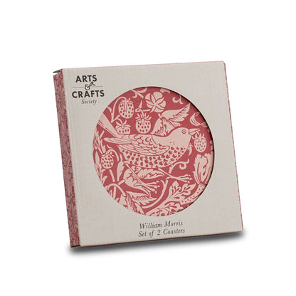 Lot de 2 sous-verres en céramique William Morris - ACS Raspb