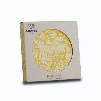 William Morris Coaster - Set of 2 Ceramic Arts & Crafts Society Quince Coasters
