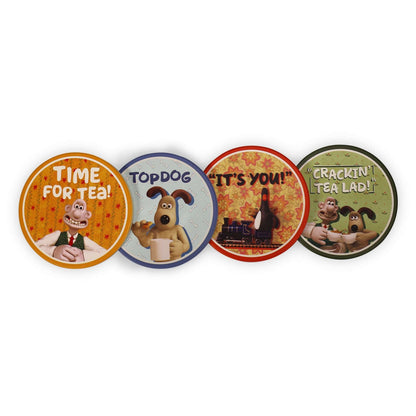 Set of 4 Wallace & Gromit ceramic coasters