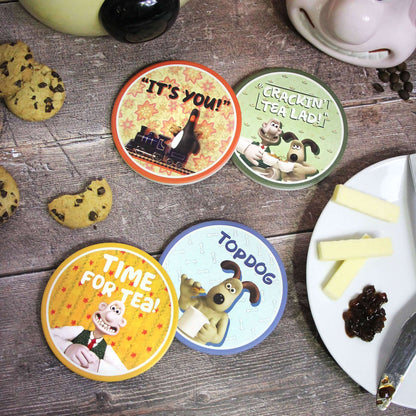 Set of 4 Wallace & Gromit ceramic coasters