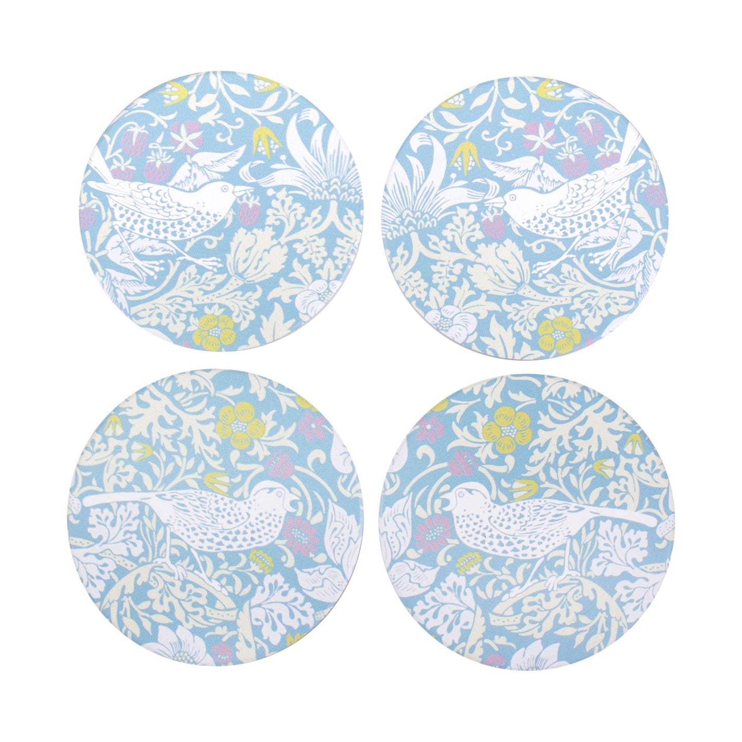 Lot de 4 sous-verres en céramique William Morris - Strawberry