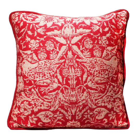 William Morris Cushion - Raspberry Raspberry