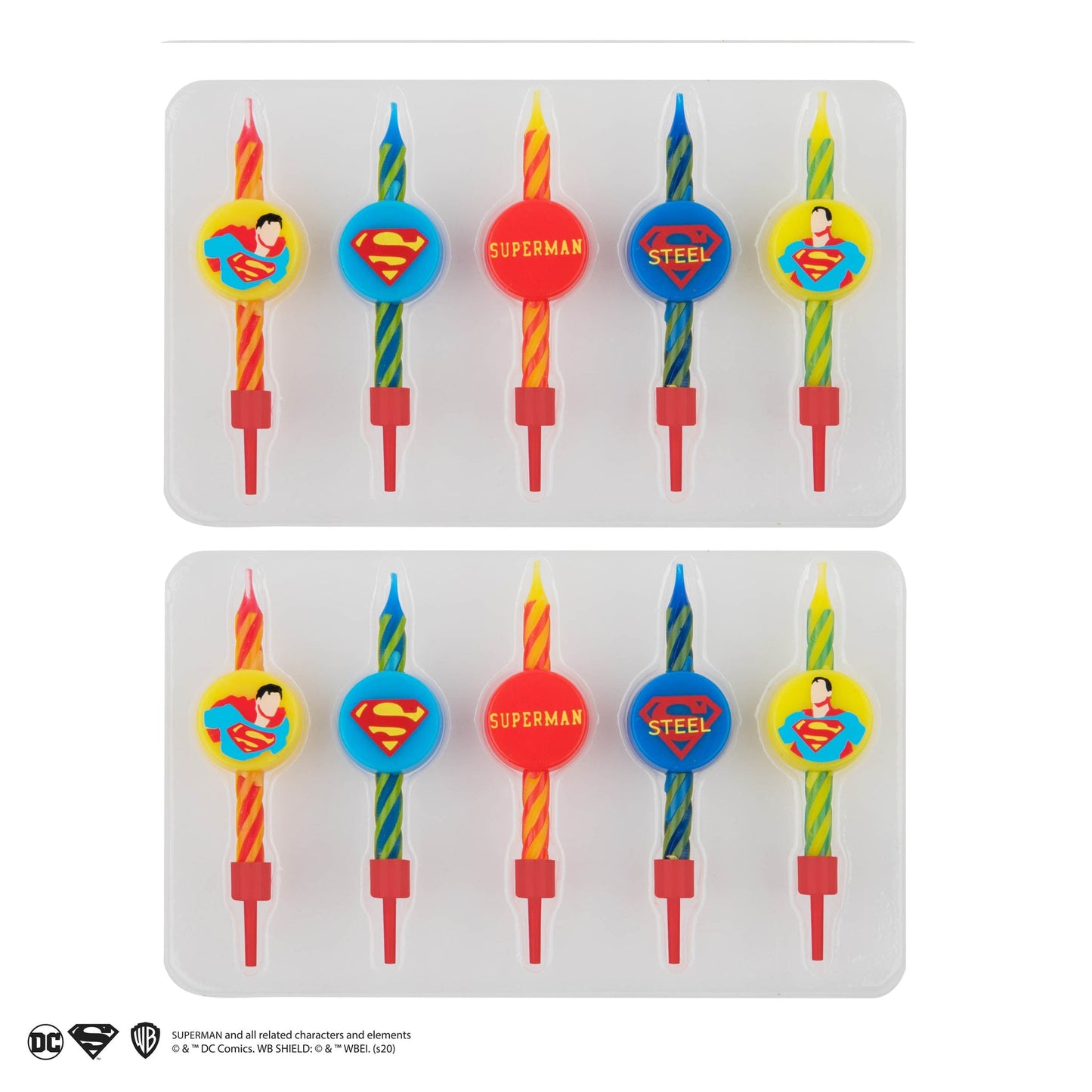 *Bougies d'anniversaire Superman (Set de 10)