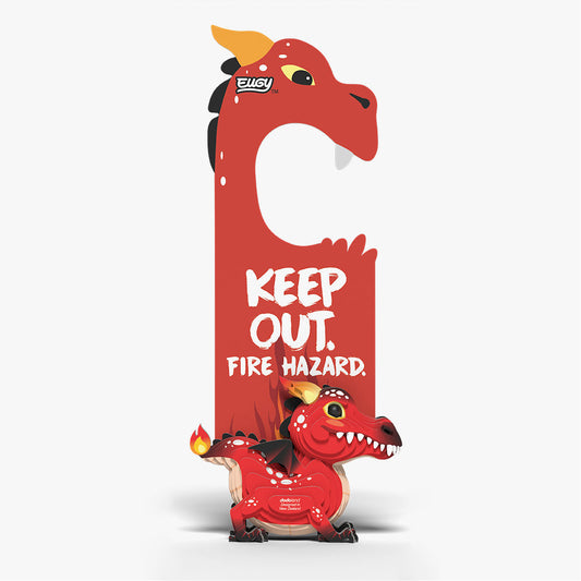 D085 Accroche-porte Dragon rouge
