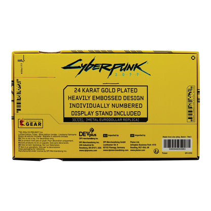Réplique collector Cyberpunk 2077 - 24k Gold Plated Metal Eurodollar