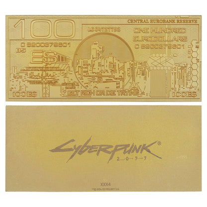 Réplique collector Cyberpunk 2077 - 24k Gold Plated Metal Eurodollar