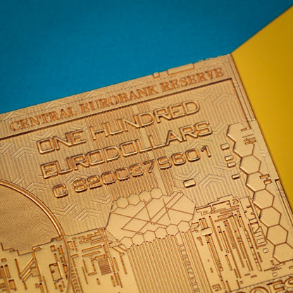 Réplique collector Cyberpunk 2077 - 24k Gold Plated Metal Eurodollar