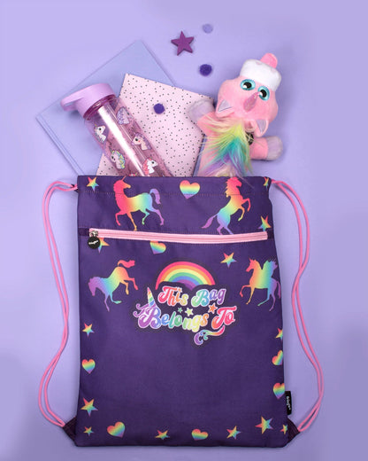 Sac à cordon – violet licorne