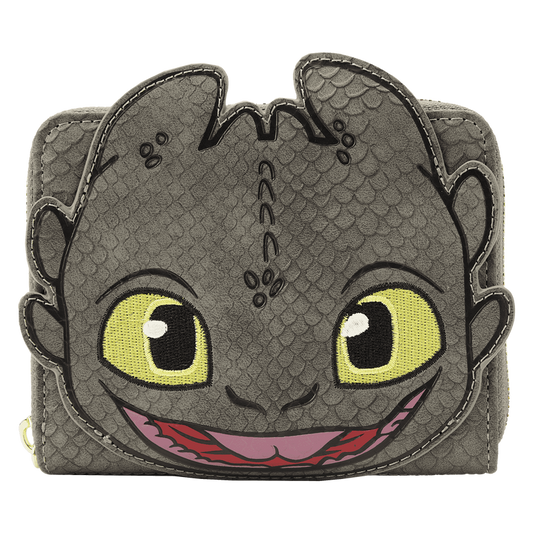 DRAGONS Krokmou "Cosplay" Portefeuille LoungeFly How to Train Your Dragon Toothless Cosplay Zip Around Wallet