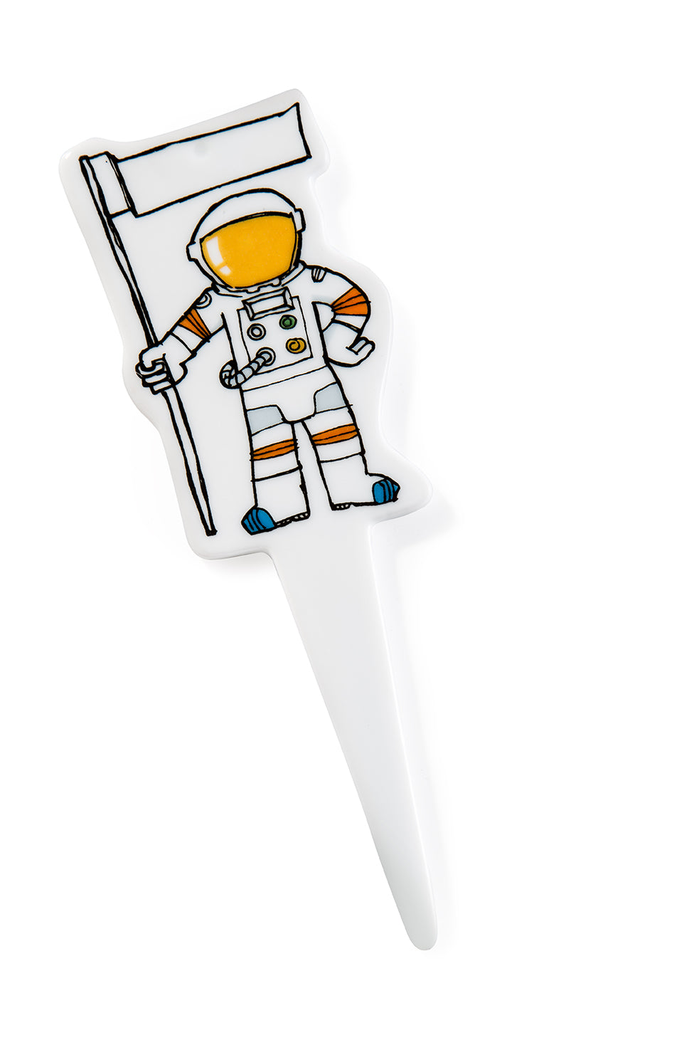 Étiquette Pot de Fleur Astronaute