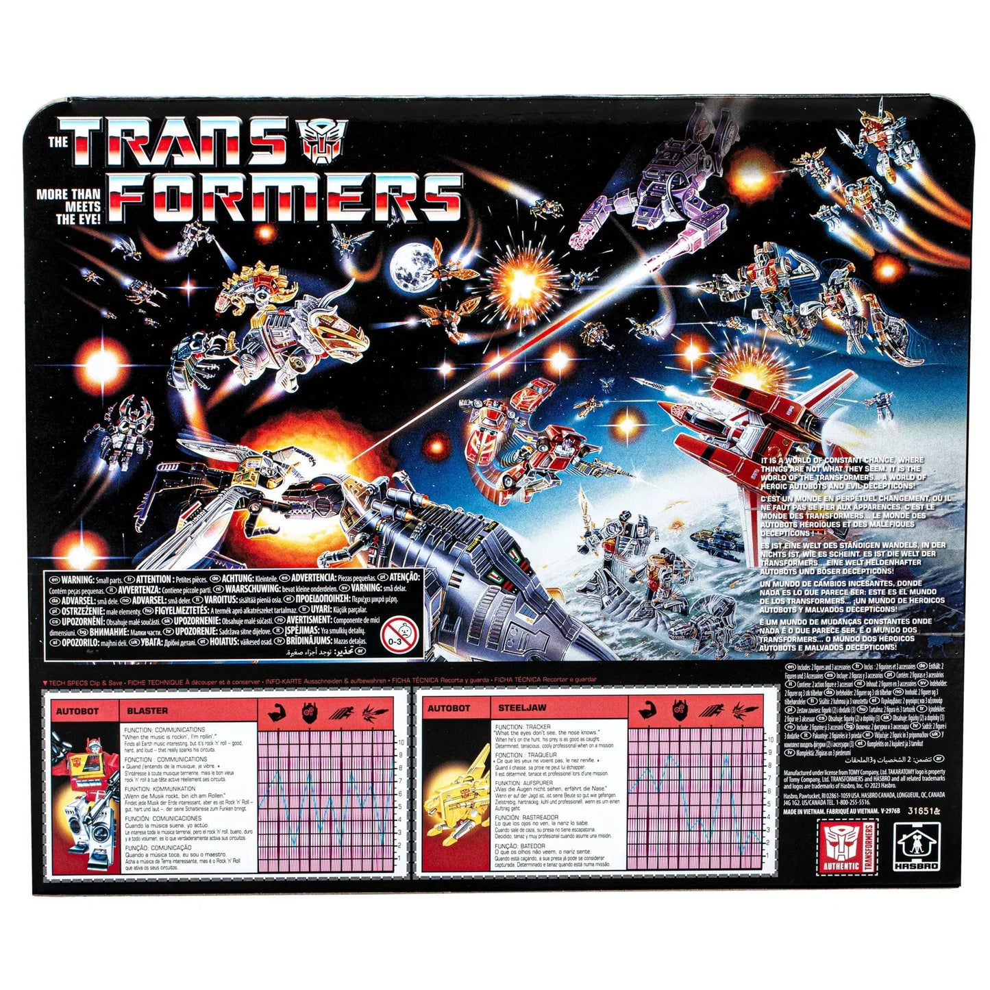 Transformers Retro G1 Autobot Blaster et Steeljaw (40e anniversaire) – vue produit 4