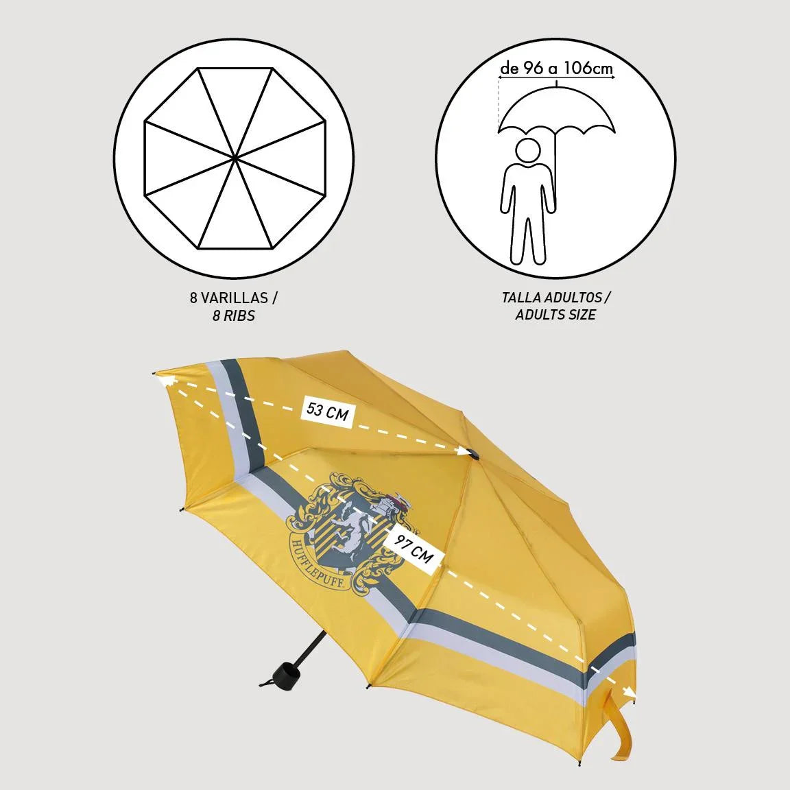 Harry Potter Foldable Umbrella - Hufflepuff