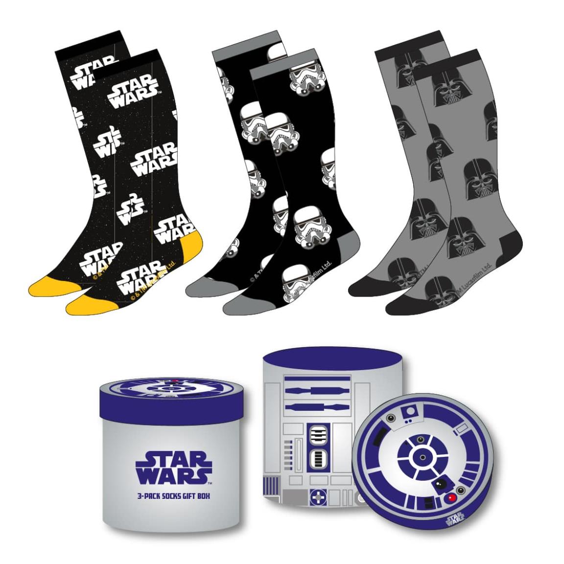 STAR WARS Pack de 3 Paires de Chaussettes (Taille 36-43)