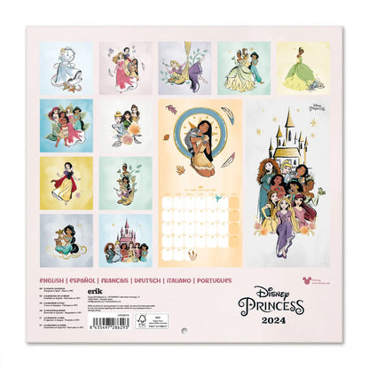 Disney Princess Wall Calendar - 2024