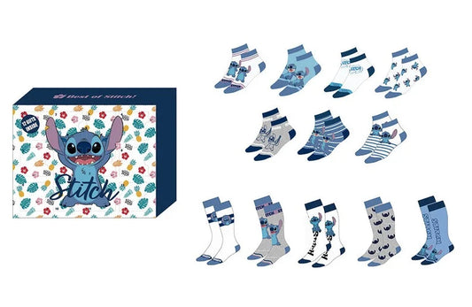Gift Box Calendrier Lilo et Stitch - 12 Paires de Chaussettes