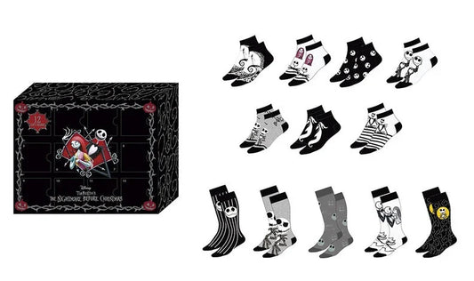 Gift Box Nightmare Before Christmas Calendar - 12 Pairs of Socks