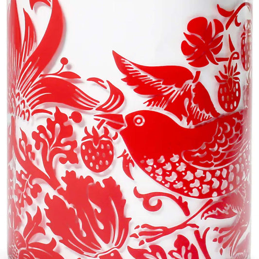 William Morris Glass Food Storage Container - Red Raspberry