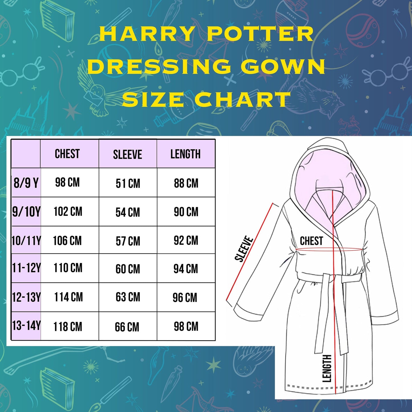 Peignoir – Harry Potter – noir