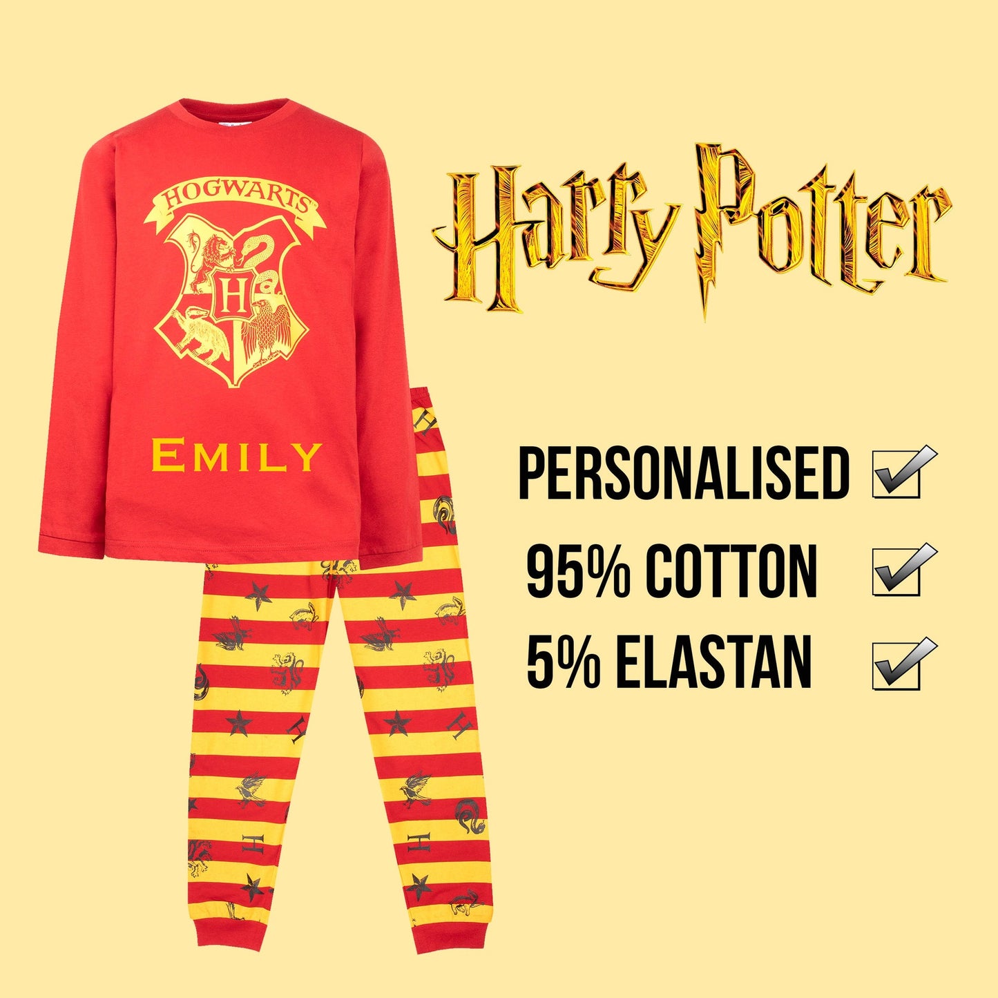 Pyjama – Set – Harry Potter rouge-Yellow
