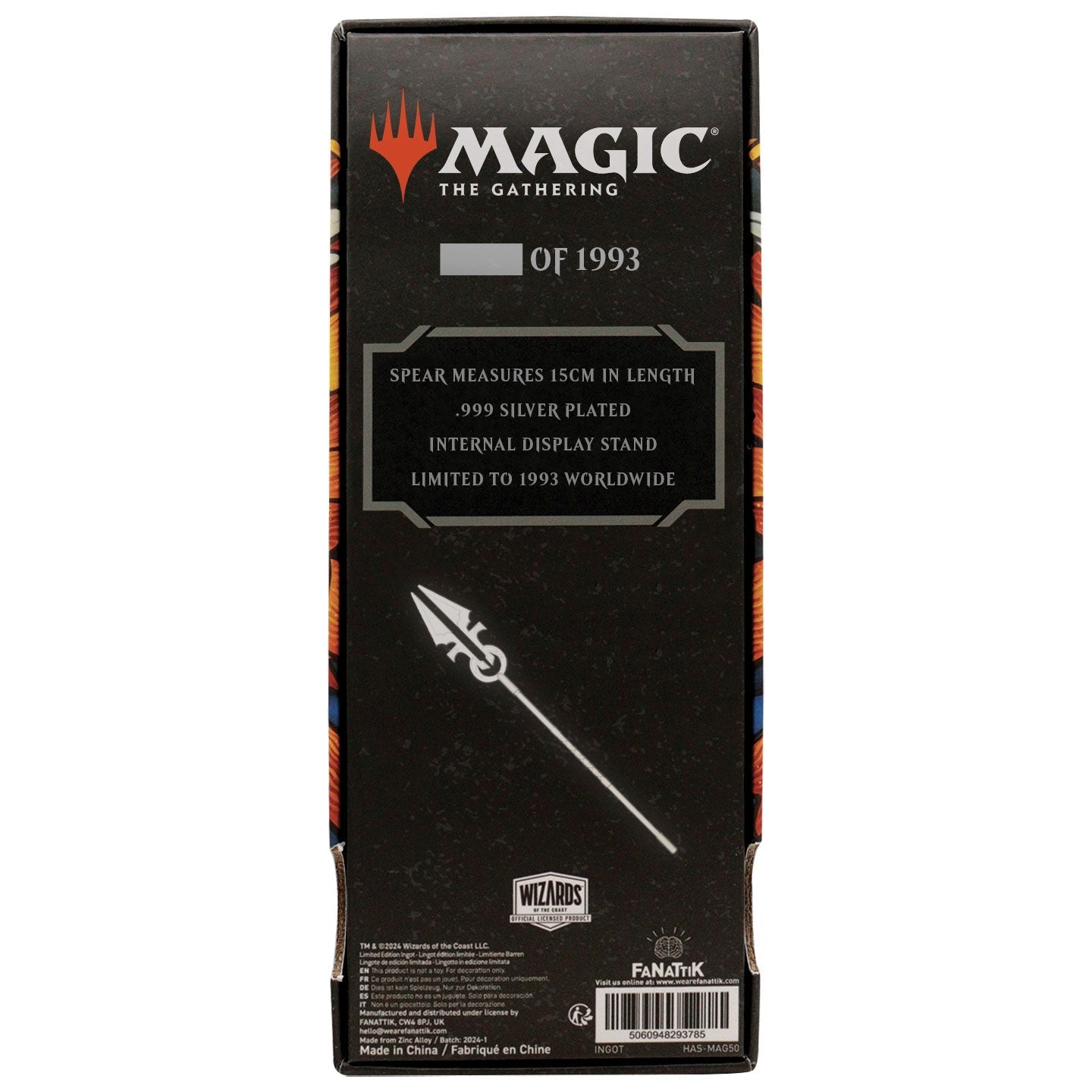 Réplique collector Magic: The Gathering - .999 Silver Plated Avacyn's Moonsilver Spear Mini