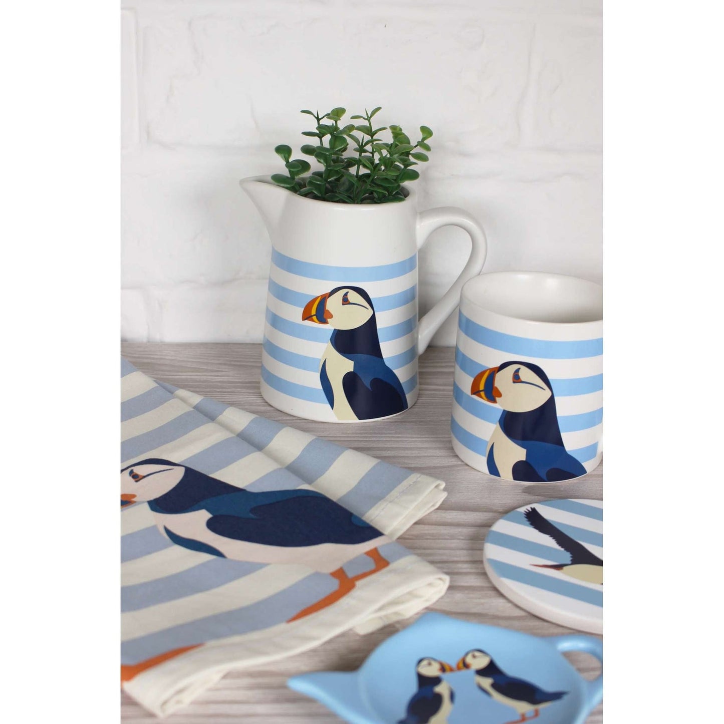 Pichet céramique RSPB - macareux bleu 500 ml