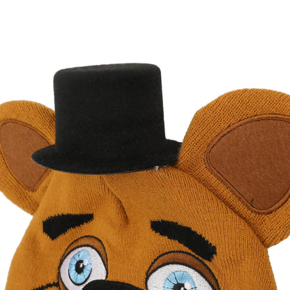 Five Nights At Freddy's Freddy Fazbear Youth Brown Cuffless Beanie