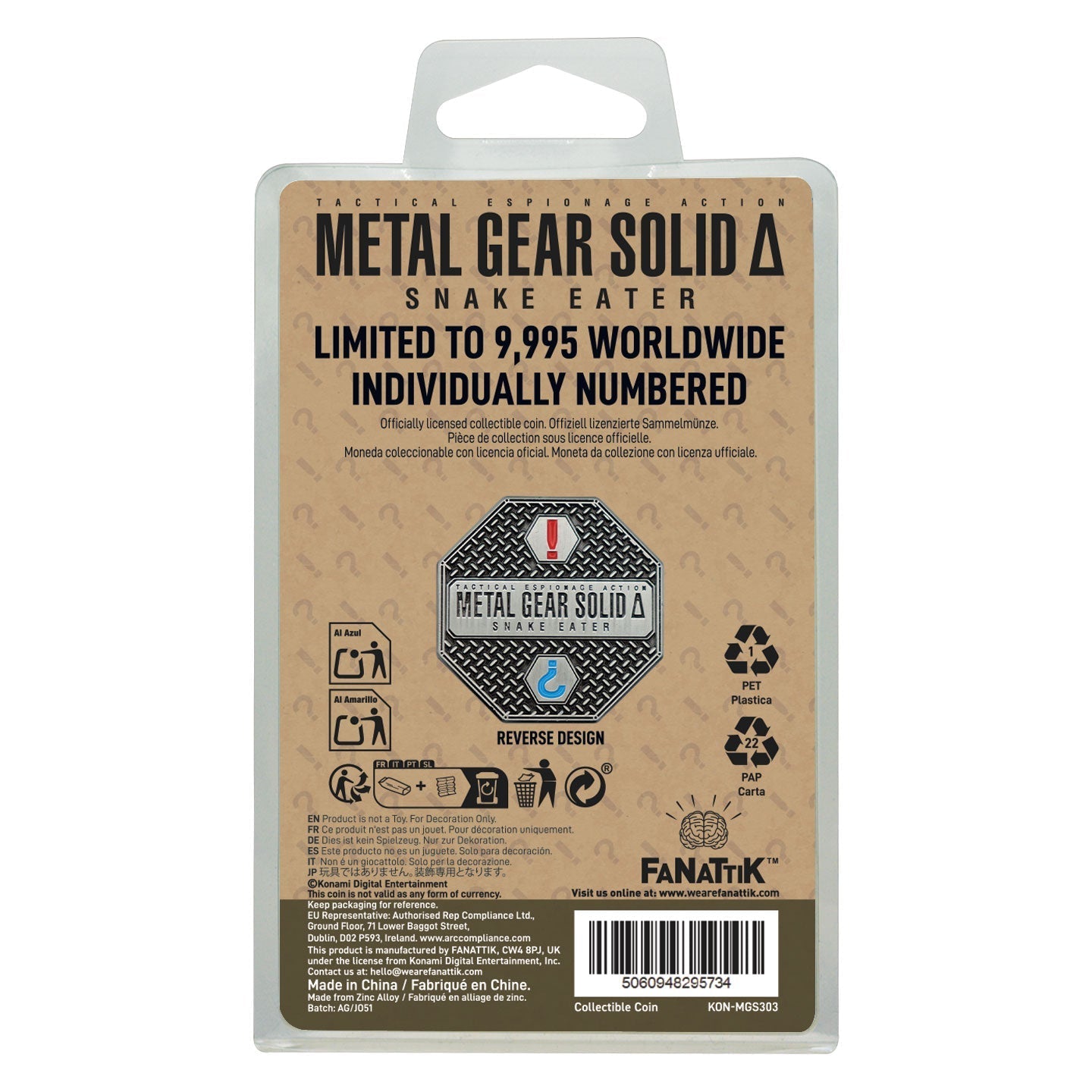 Pièce collector Metal Gear Solid - Delta Naked Snake