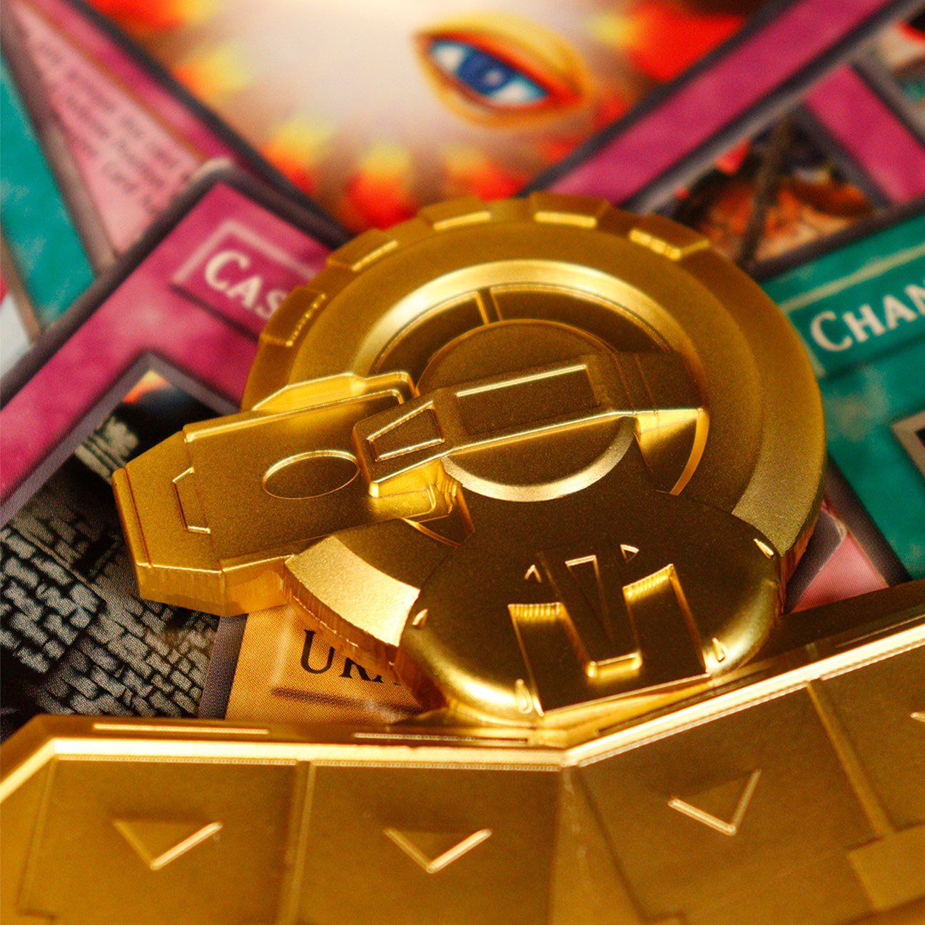 Réplique collector Yu-Gi-Oh! - 24K Gold Plated Duel Disk Mini
