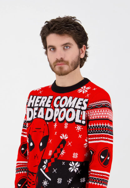 Deadpool Weihnachtspullover „Here Comes Deadpool“ 