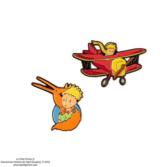 Set de 2 Pin's Aventure d'un Aviateur