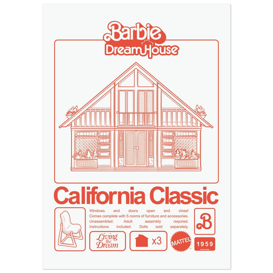 Affiche collector Barbie - ™ California Classic DreamHouse™
