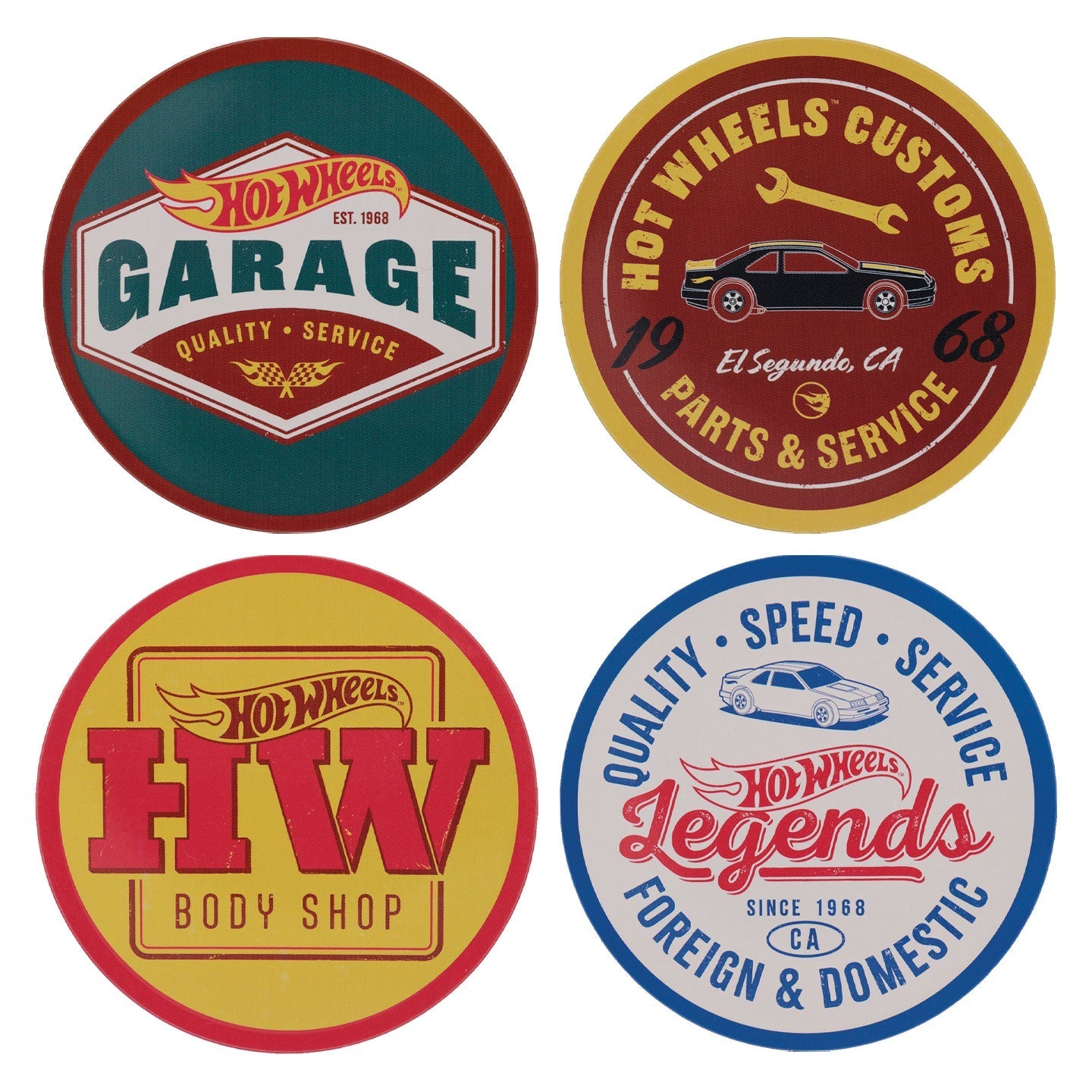 Set de 4 sous-verres métal imprimés Hot Wheels - ™