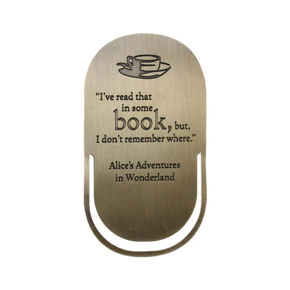 Alice in Wonderland metal bookmark - Alice