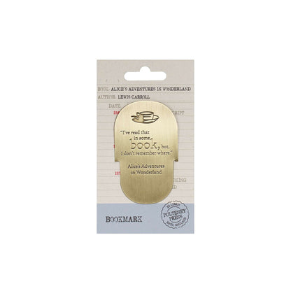 Alice in Wonderland metal bookmark - Alice