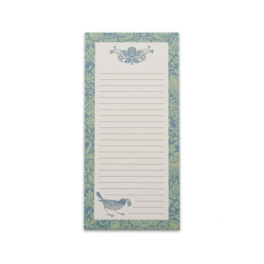 Bloc-notes Strawberry Thief Sage William Morris
