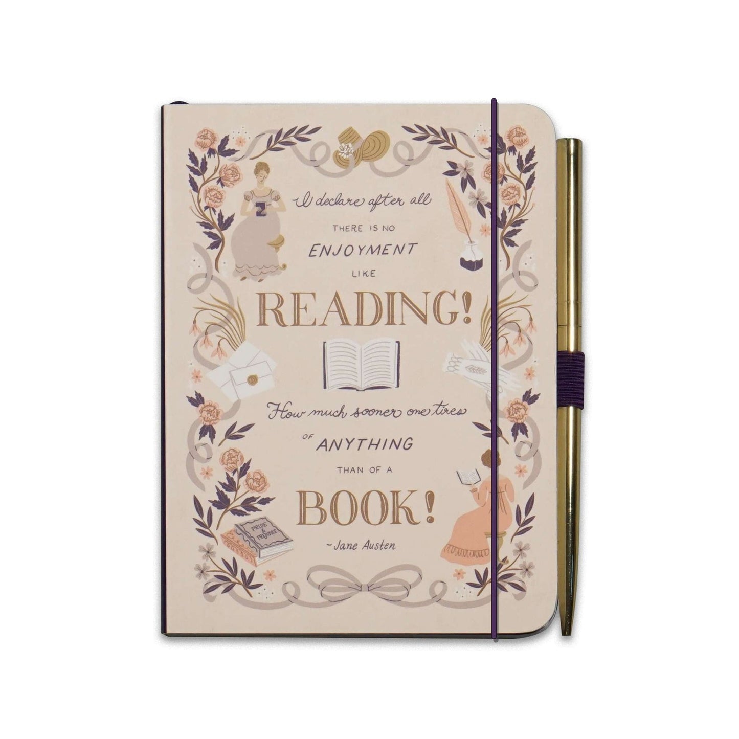 Carnet A6 Jane Austen - et Stylo Pulteney Press Orgueil et Préjugés