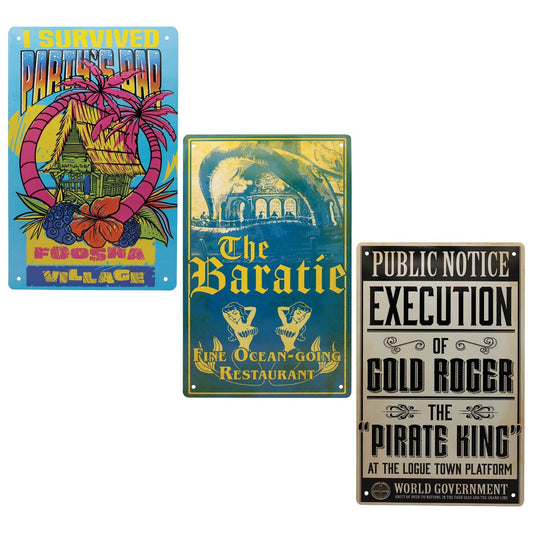 Set de 3 plaques métal One Piece