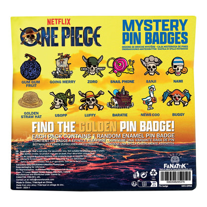 Display de 12 blind boxes One Piece - pin’s mystère - présentoir arrière