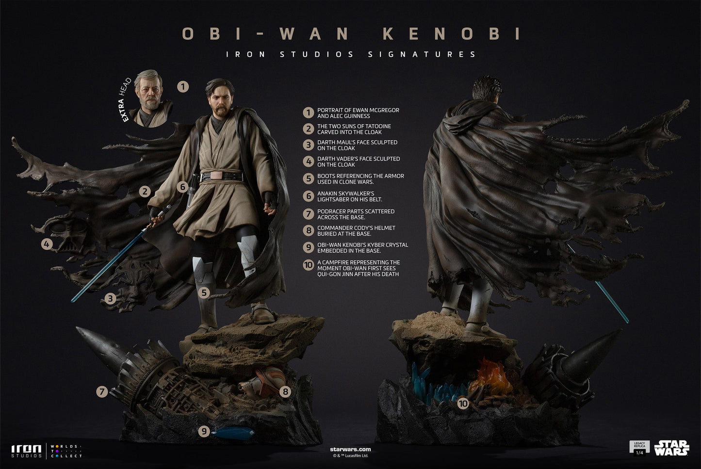 Statue Obi-Wan (Signatures) - Star Wars - Legacy Replica 1/4