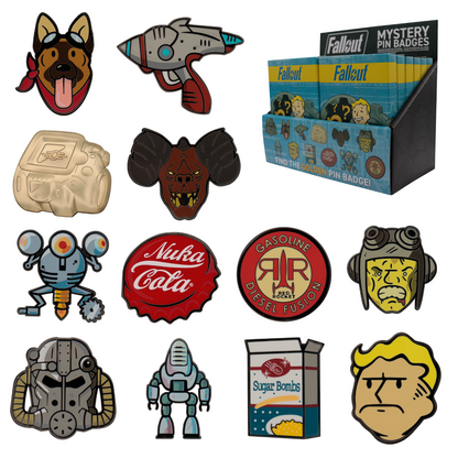 Display de 12 blind boxes Fallout - pin’s mystère - packaging principal
