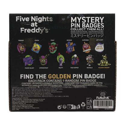 Display de 12 blind boxes Five Nights at Freddy’s - pin’s mystère - présentoir arrière
