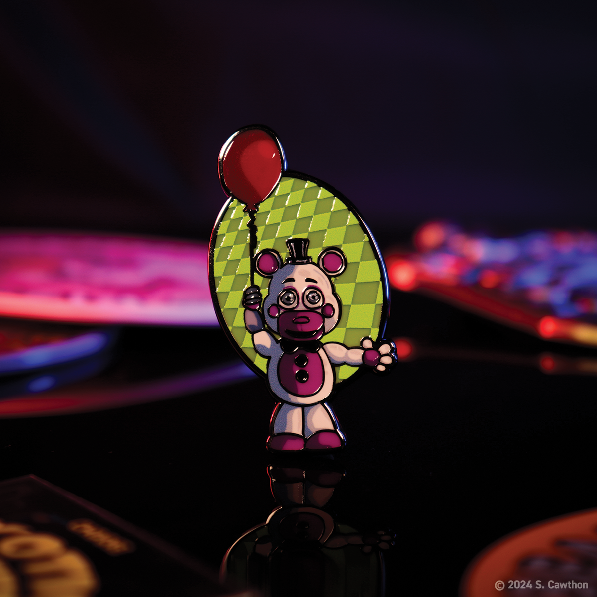 Display de 12 blind boxes Five Nights at Freddy’s - pin’s mystère - mise en situation 13