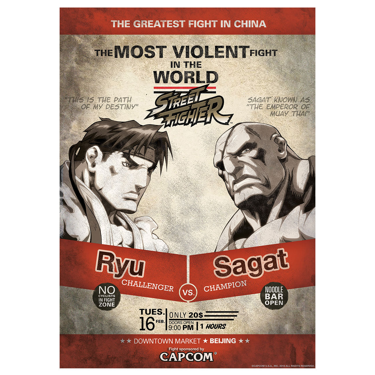 Affiche collector Street Fighter