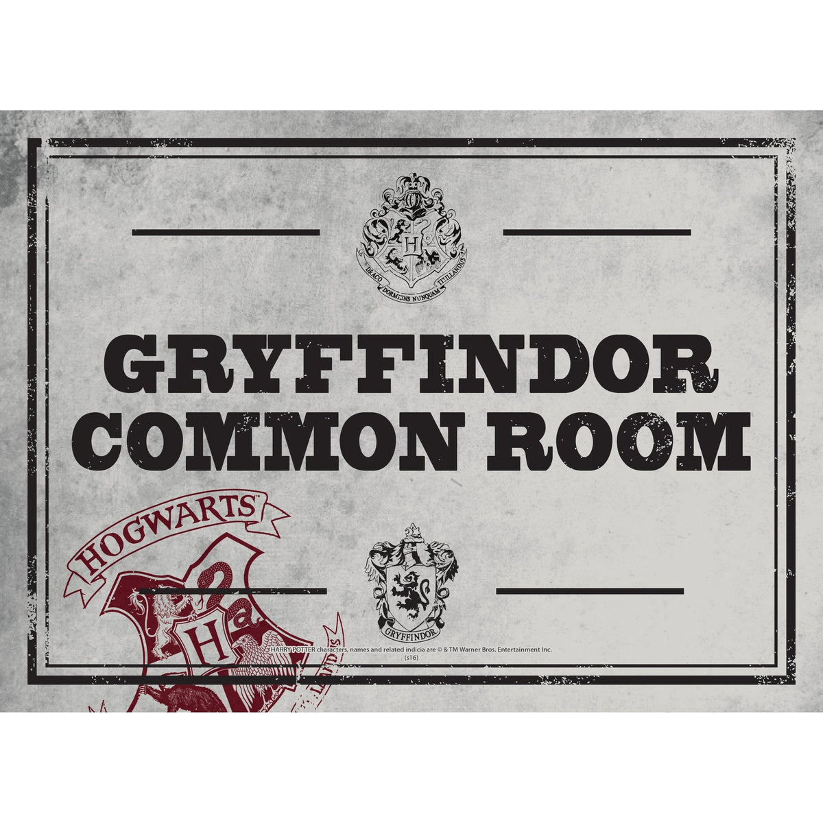 Harry Potter A5 Decorative Metal Plaque - Common Room