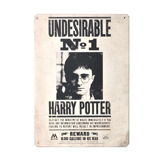A5 Metal Harry Potter Sign - Undesirable No. 1