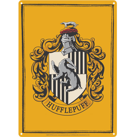 Plaque décorative en métal Harry Potter - A5 Poufsouffle